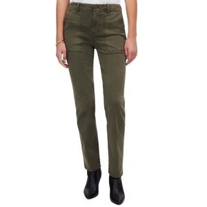 Madewell Slim Straight Utility Cargo Pants 26 Olive Green Workwear Capsule